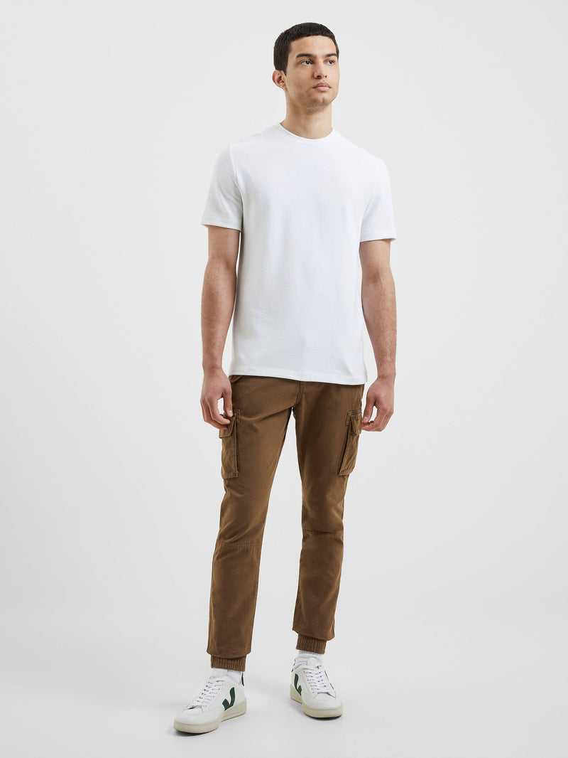 French Connection Ottoman Crew T-Shirt Linen White
