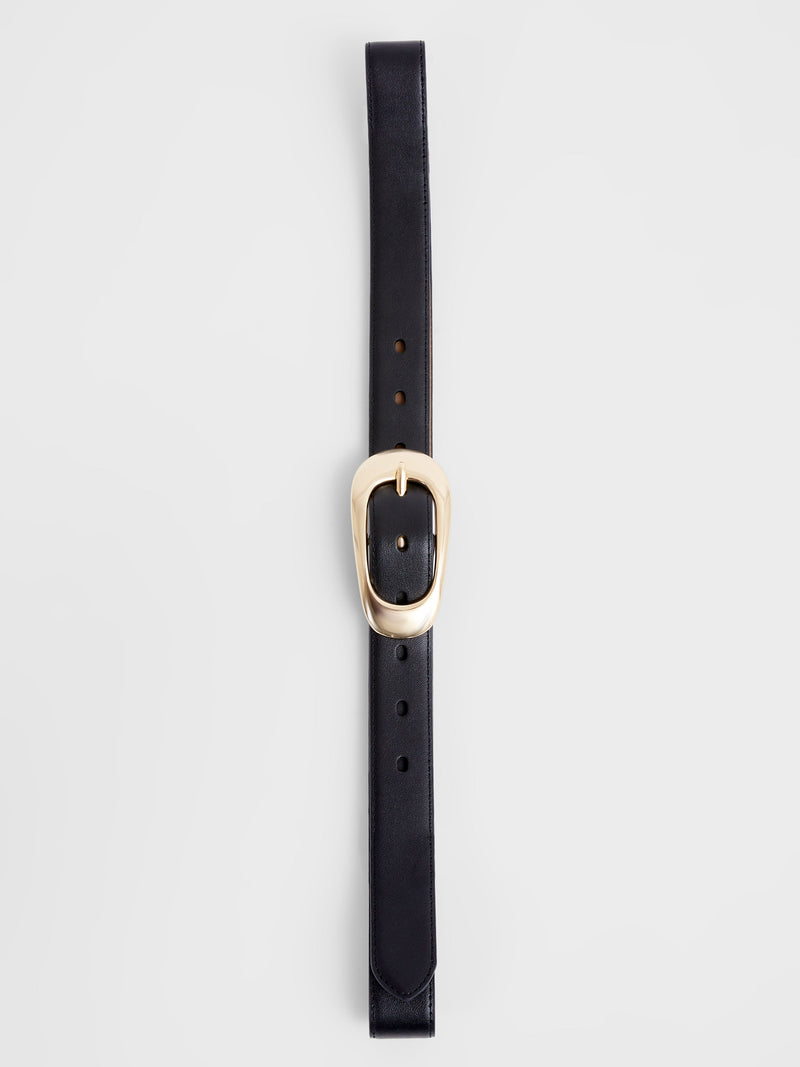 French Connection Oyster Buckle Belt Black