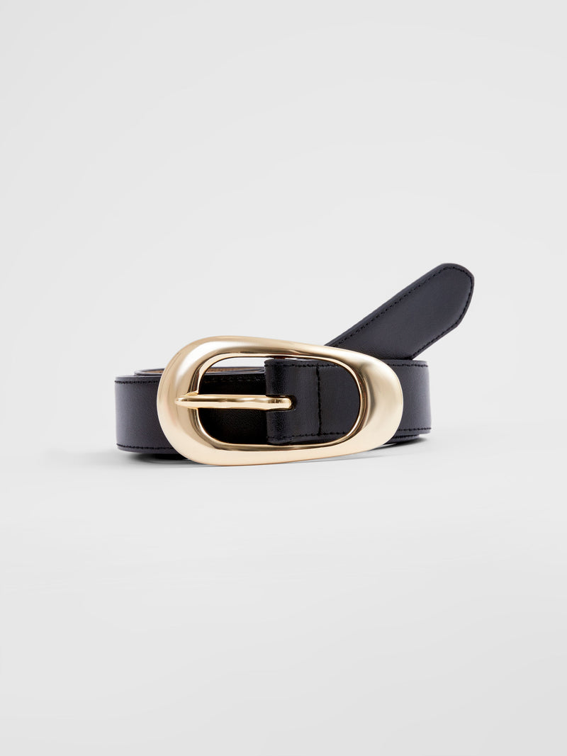 french connection Oyster Buckle Belt Black