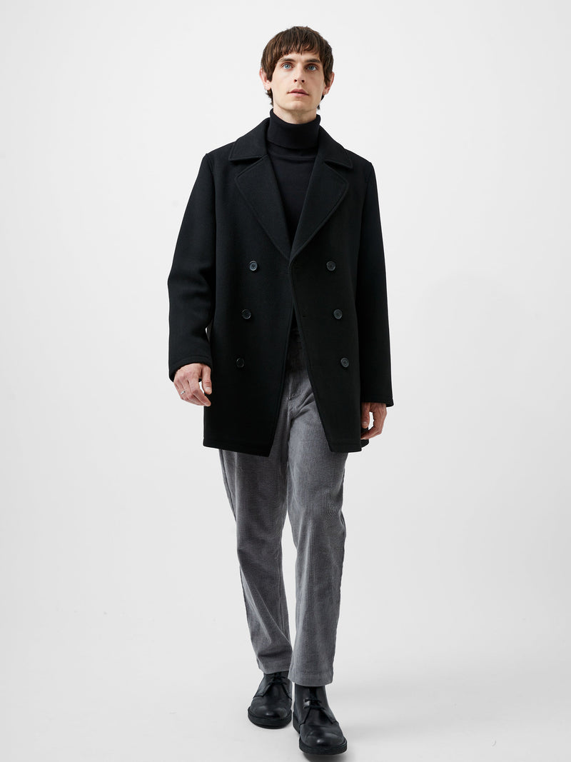 French Connection Pea Coat Black