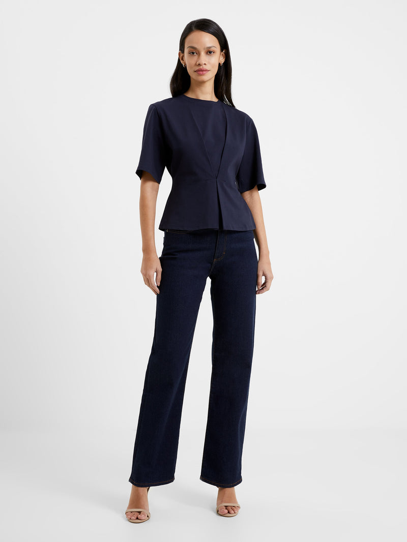 French Connection Pearl Top Utility Blue