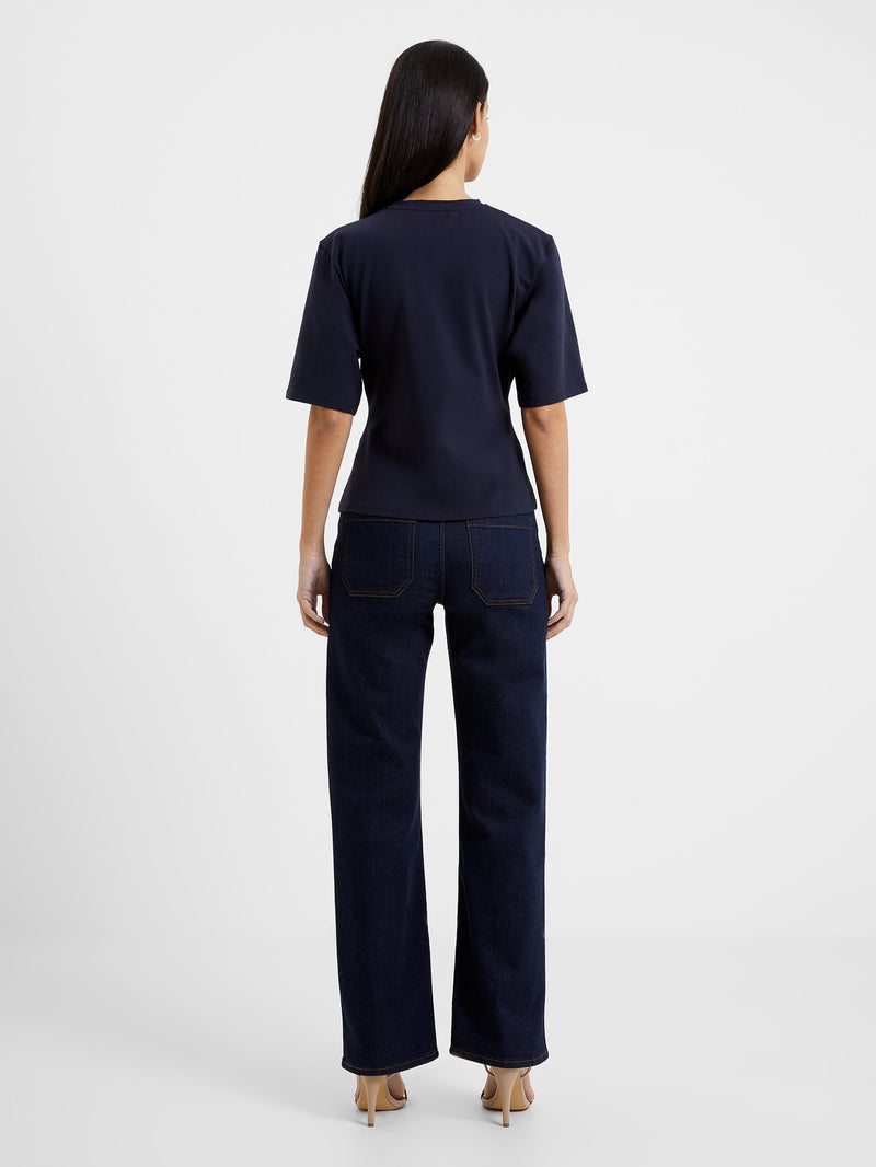French Connection Pearl Top Utility Blue