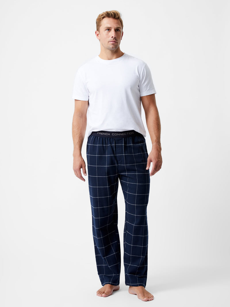 french connection French Connection PJ Flannel Pants Marine/White