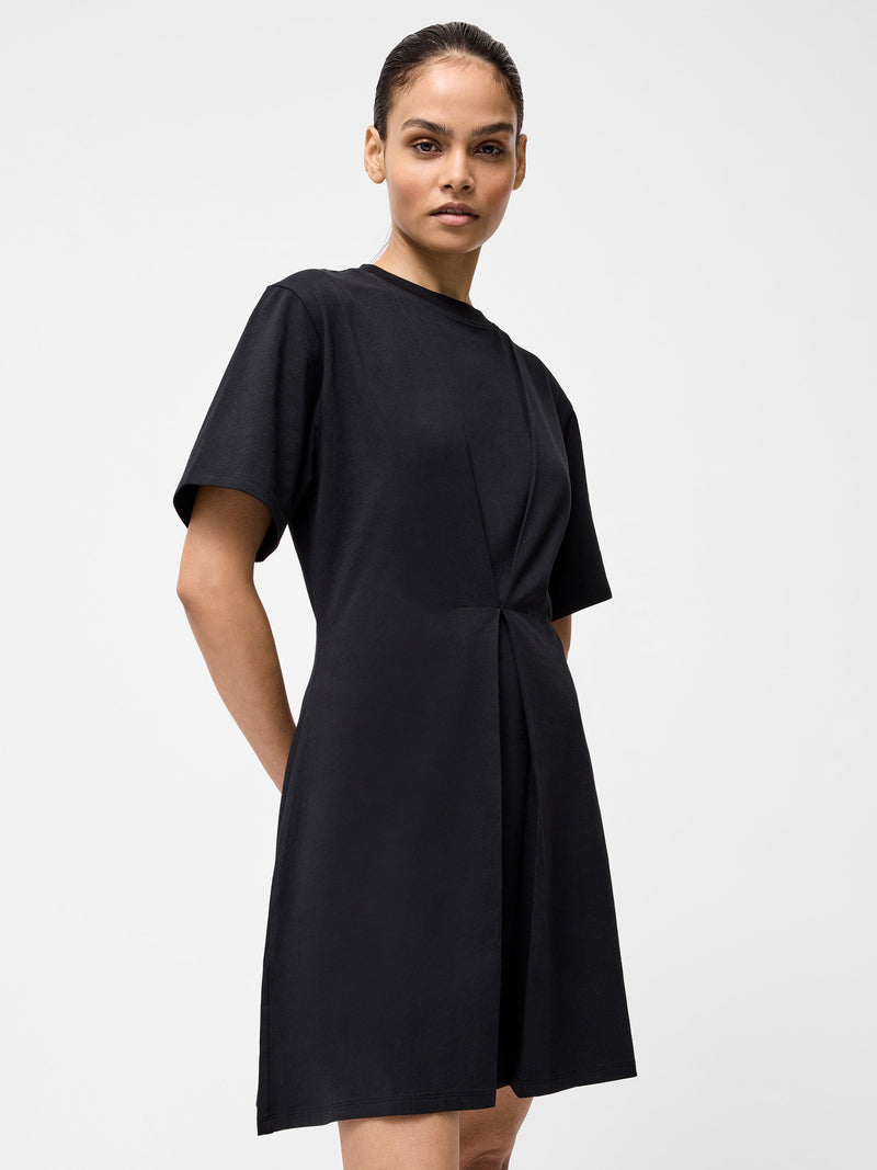 french connection Pleat Flippy Mini Dress Black