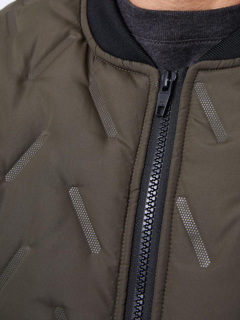 French Connection Puffer Bomber Jacket Olive