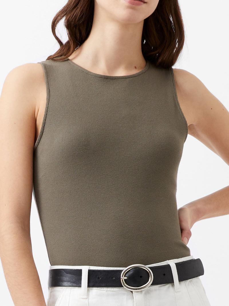 French Connection Rassia Rib Bodysuit Tarmac
