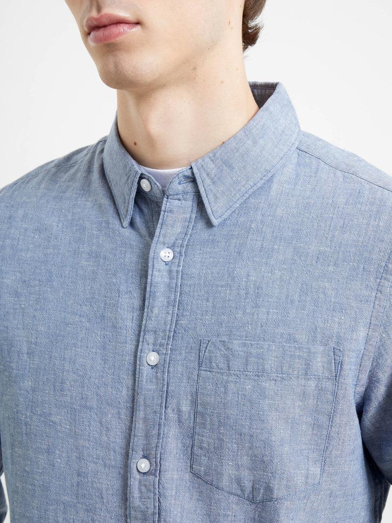 French Connection Relaxed Chambray Shirt Indigo
