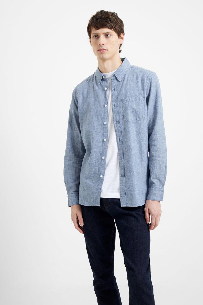French Connection Relaxed Chambray Shirt Indigo