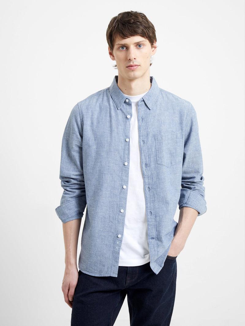 french connection Relaxed Chambray Shirt Indigo