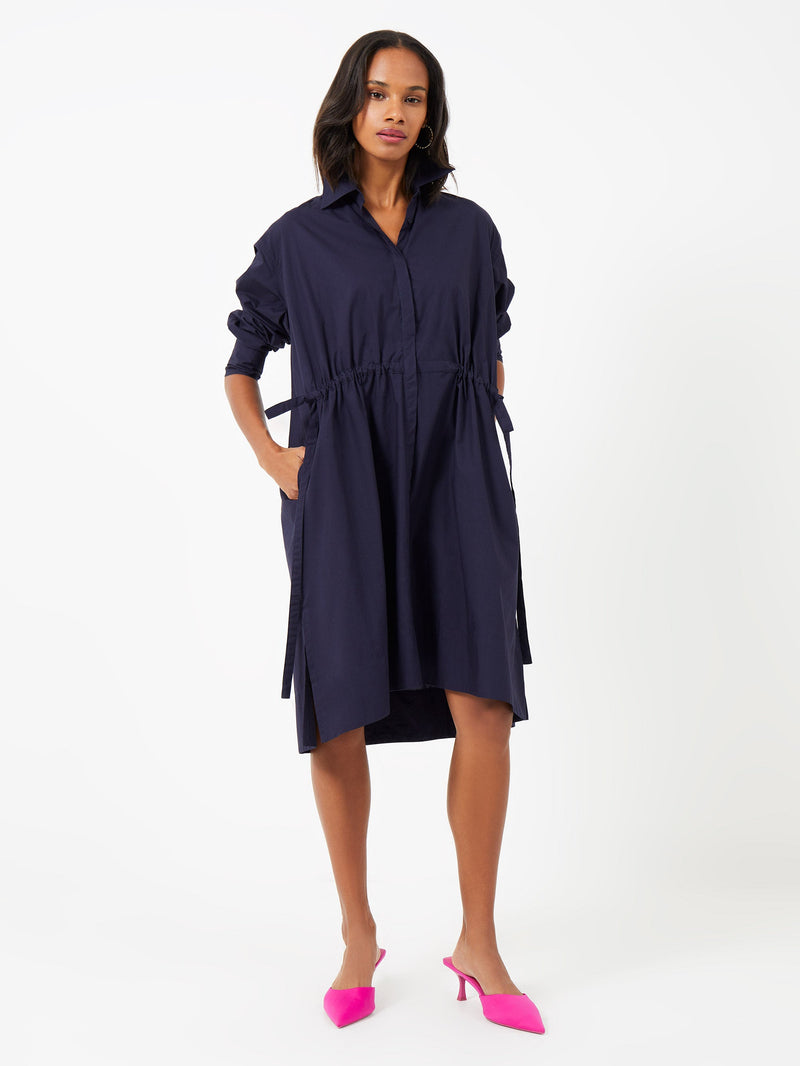 French Connection Rhodes Poplin Shirt Dress Marine