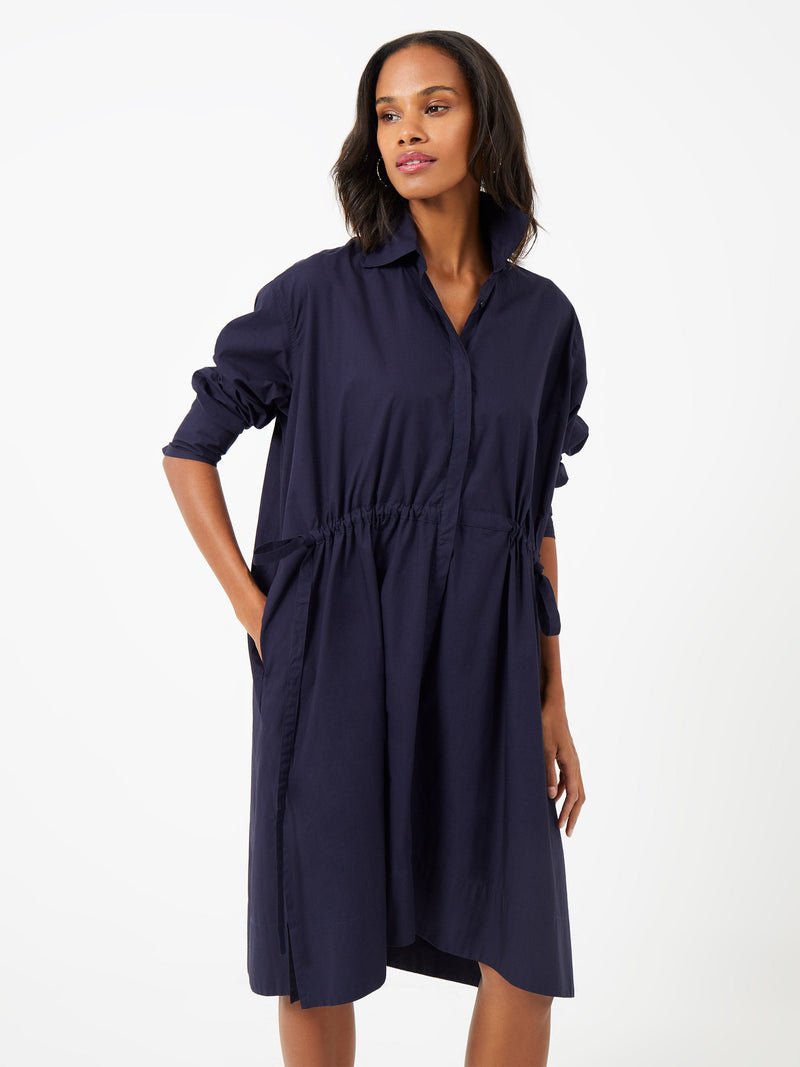 french connection Rhodes Poplin Shirt Dress Marine