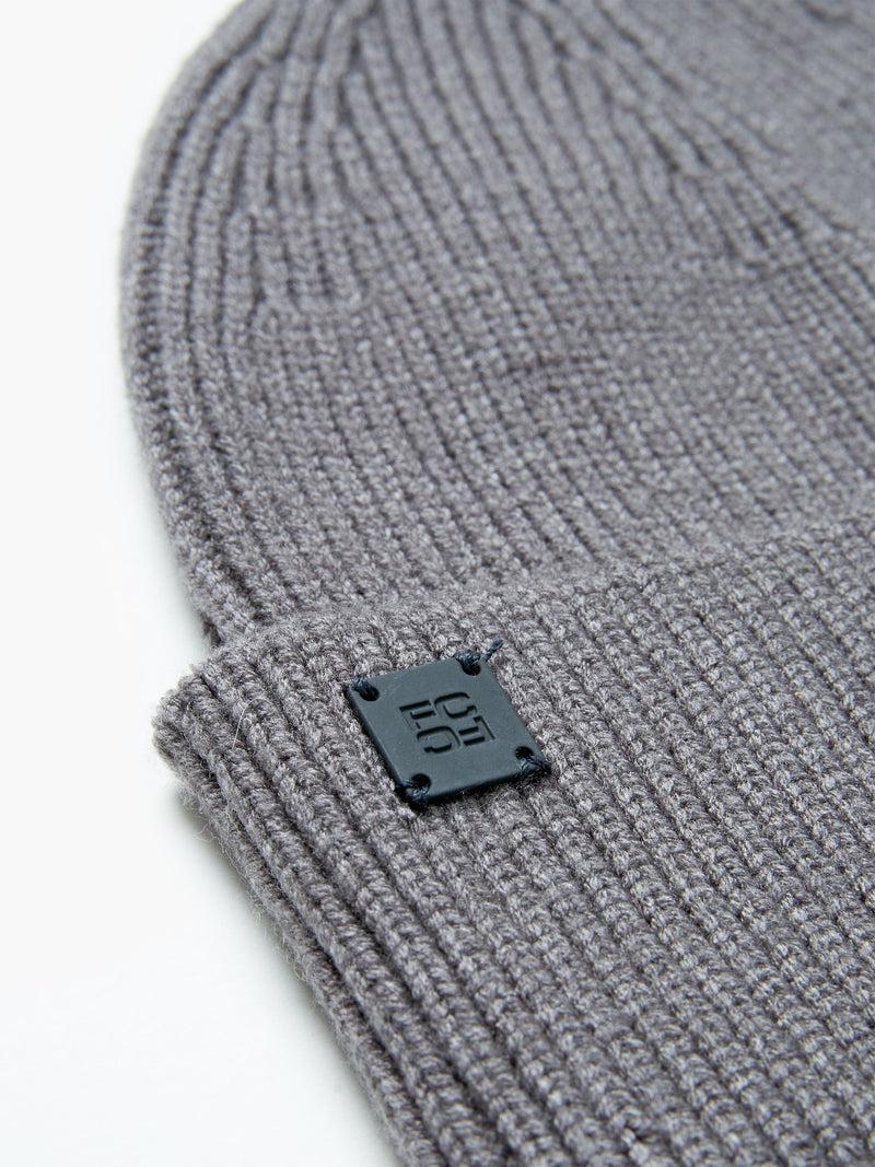 French Connection Ribbed Beanie Dark Grey
