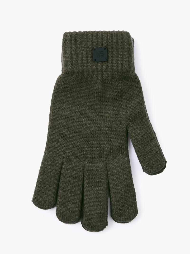 french connection Ribbed Gloves Olive Green