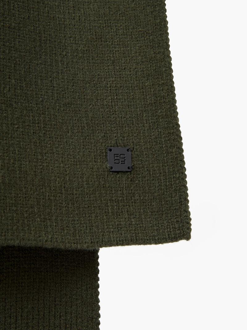French Connection Ribbed Scarf Olive Green