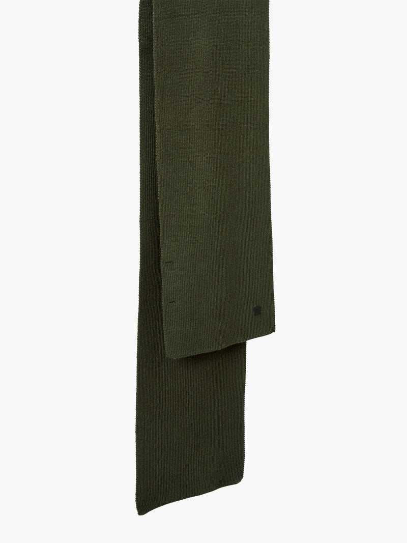 French Connection Ribbed Scarf Olive Green