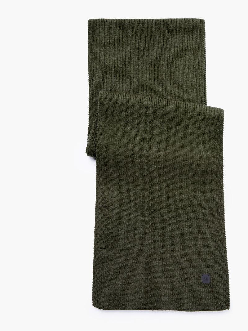 french connection Ribbed Scarf Olive Green