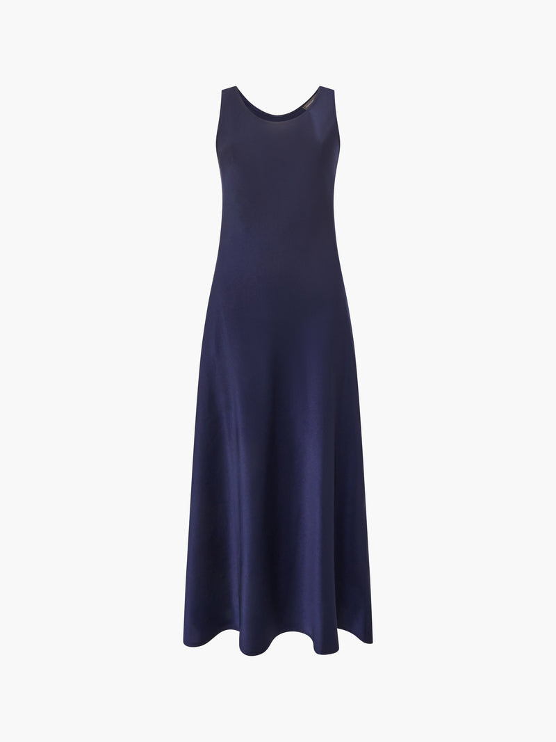 French Connection Scoop Satin Slip Dress Midnight