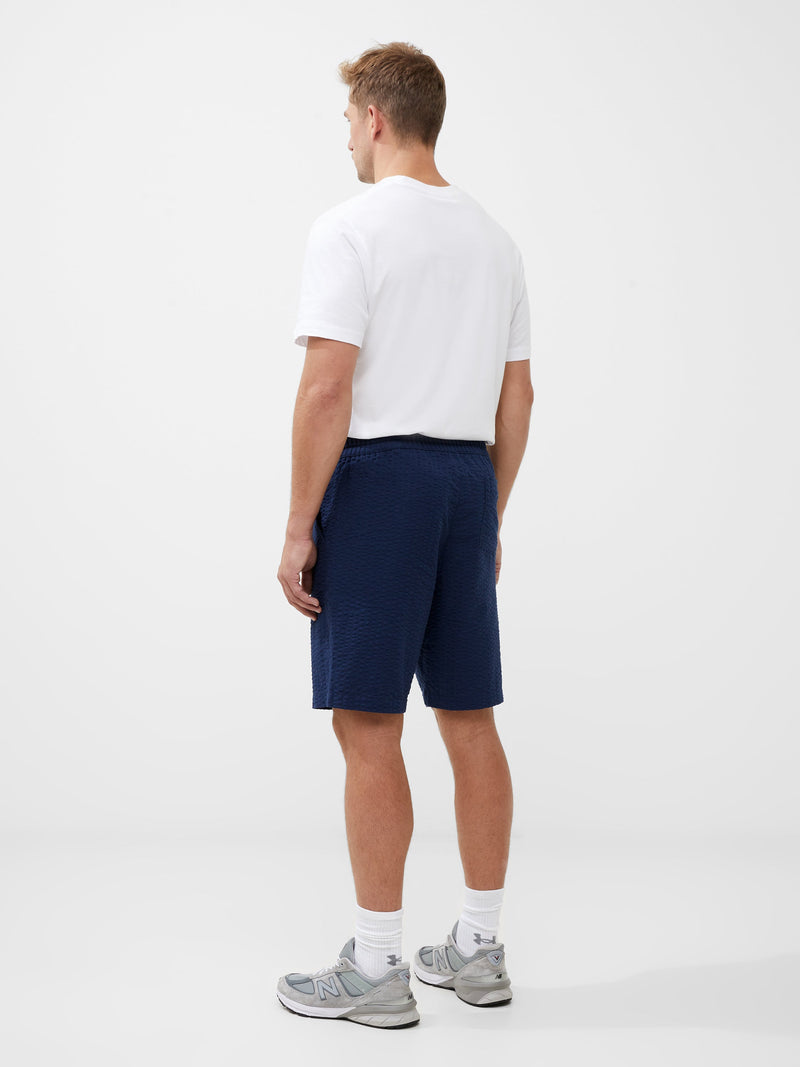 French Connection Seersucker Shorts Navy