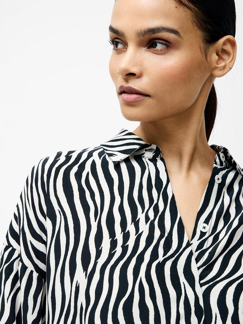 French Connection Seine Shirt Black/Classic Cream