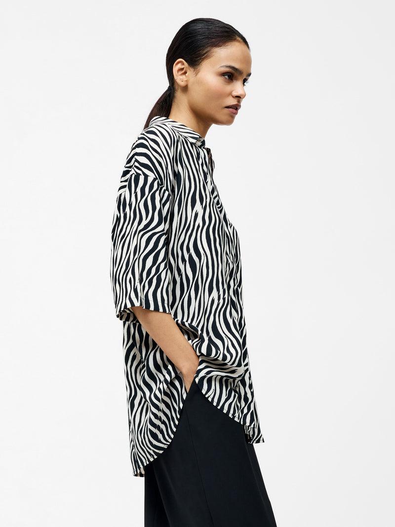 French Connection Seine Shirt Black/Classic Cream