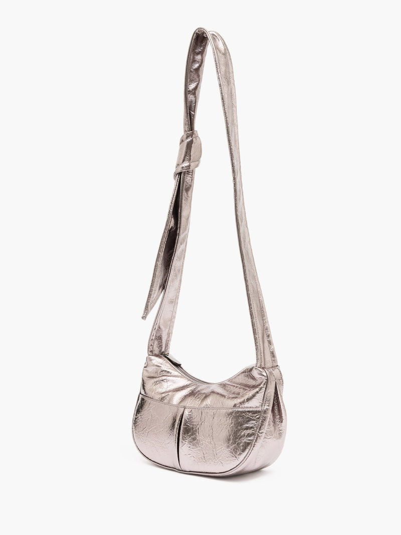 French Connection Small Banana Bag Pewter