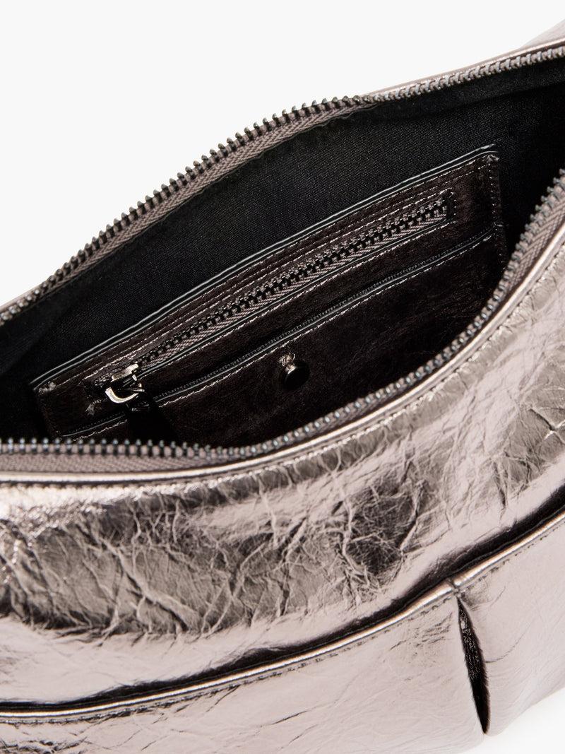 French Connection Small Banana Bag Pewter