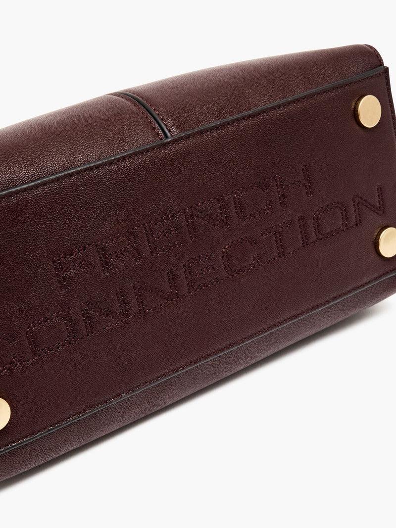 French Connection Small Bowler Bag Deep Burgundy