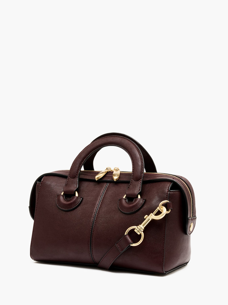french connection Small Bowler Bag Deep Burgundy