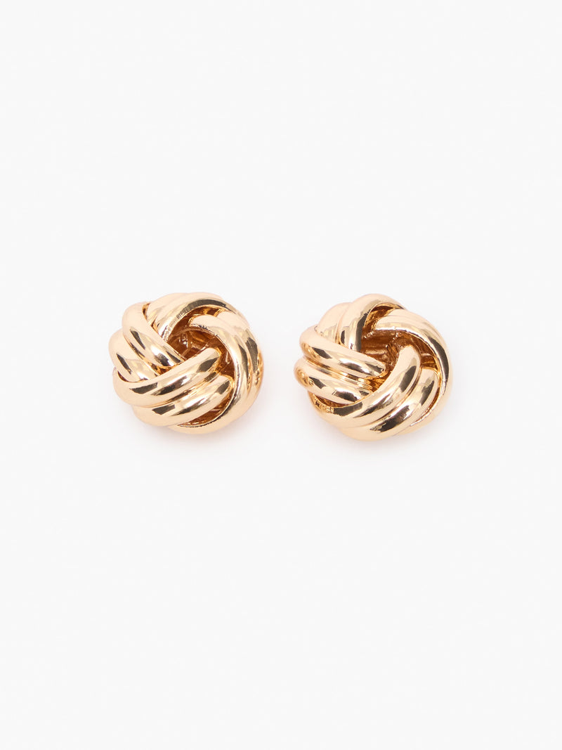 french connection Small Knot Stud Earrings Gold