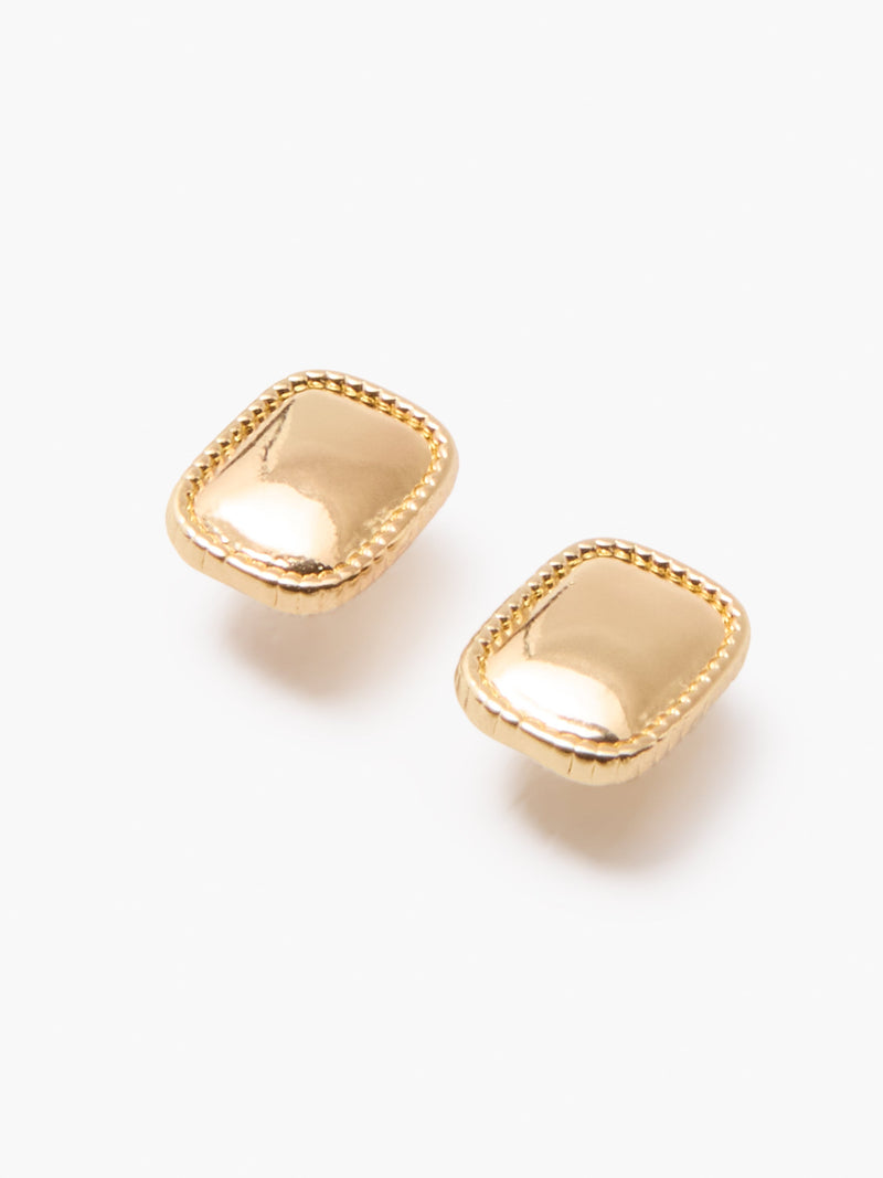 French Connection Small Square Stud Earrings Gold