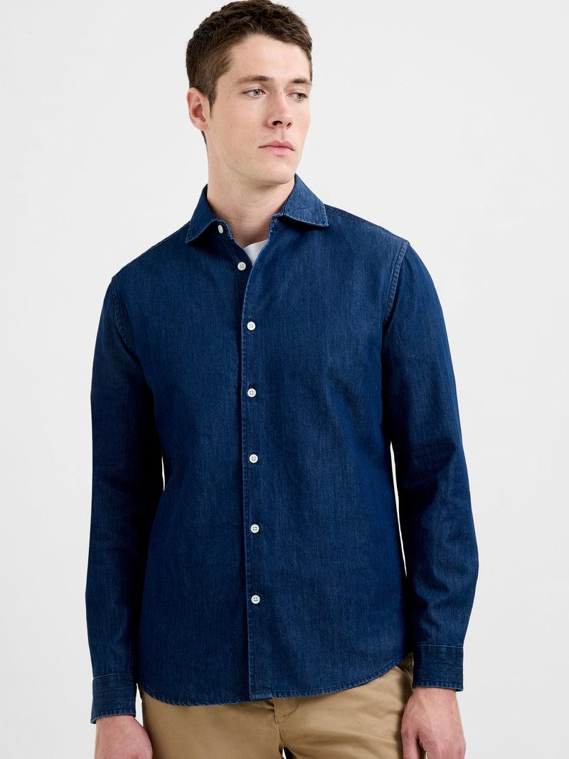 French Connection Smart Denim Shirt Navy