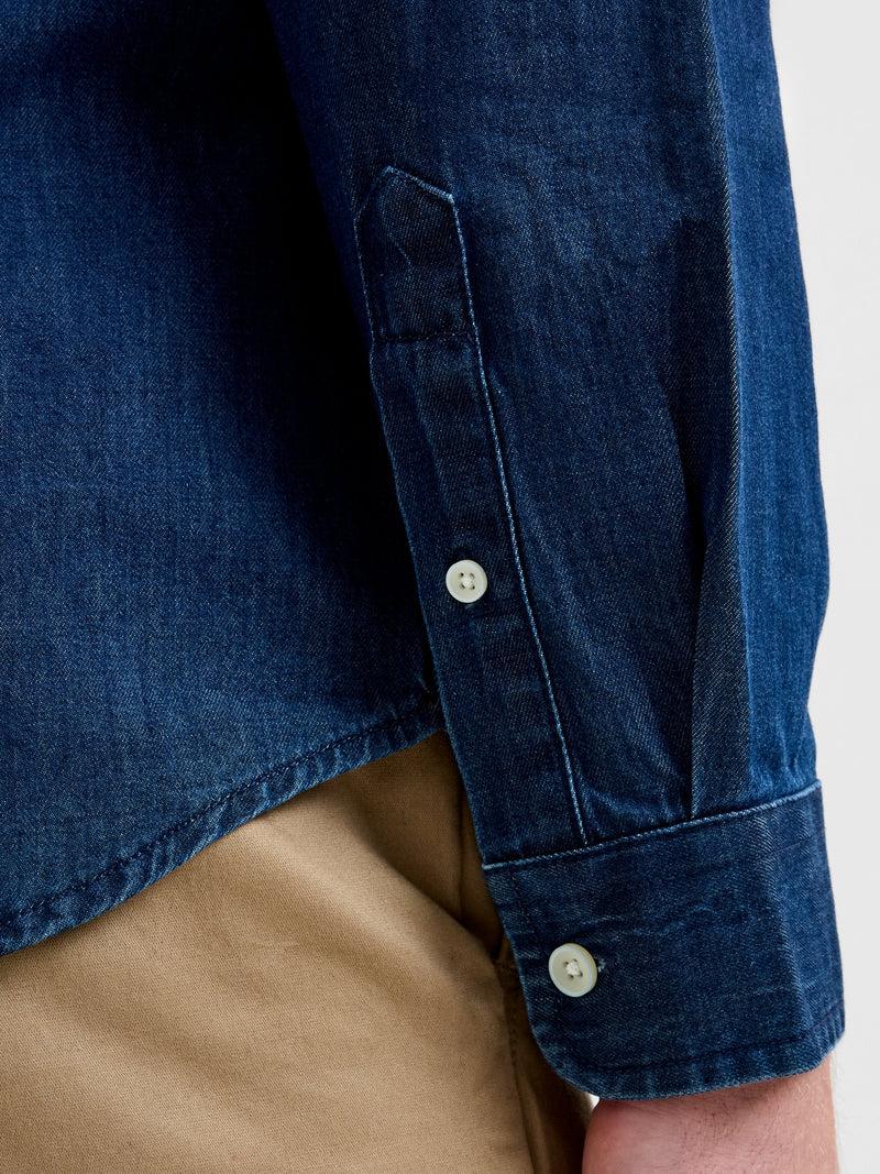 French Connection Smart Denim Shirt Navy