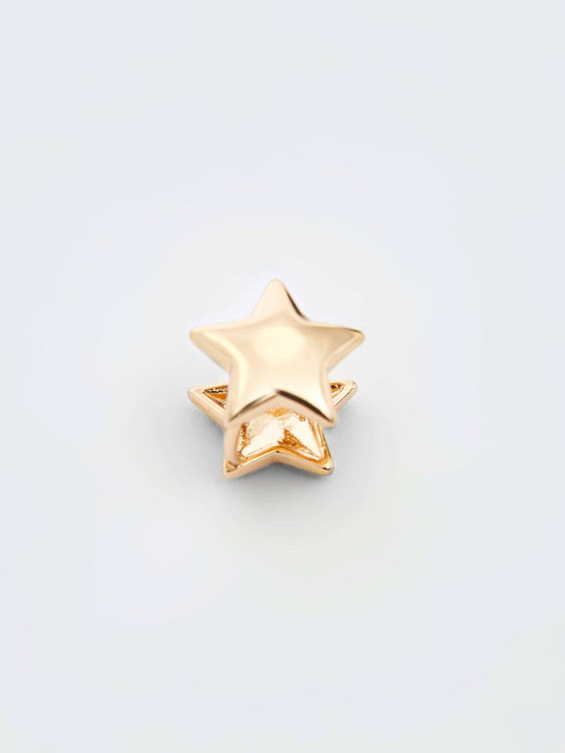 French Connection Solid Star Huggie Earrings Gold