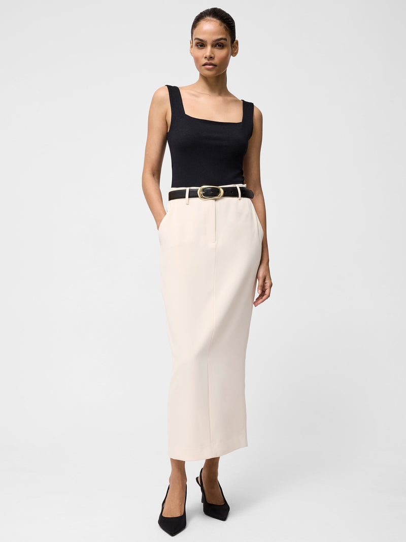 French Connection Square Neck Bodysuit Black