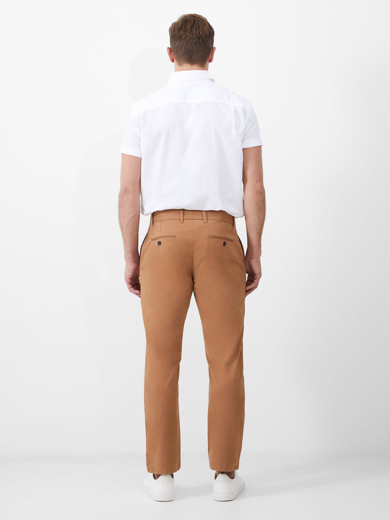 French Connection Stretch Chino Trousers Tobacco