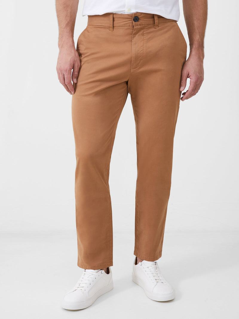 French Connection Stretch Chino Trousers Tobacco