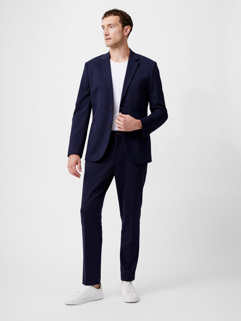 French Connection Stretch Knit Suit Jacket Marine
