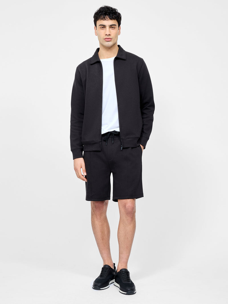 French Connection Stretch Sweat Jog Shorts Black