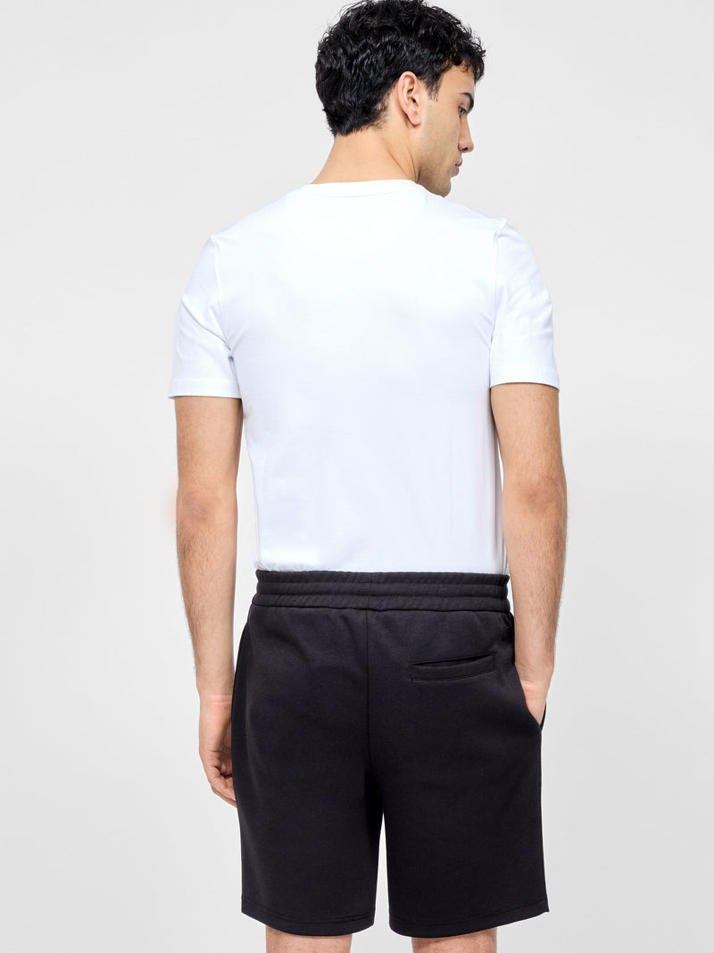 French Connection Stretch Sweat Jog Shorts Black