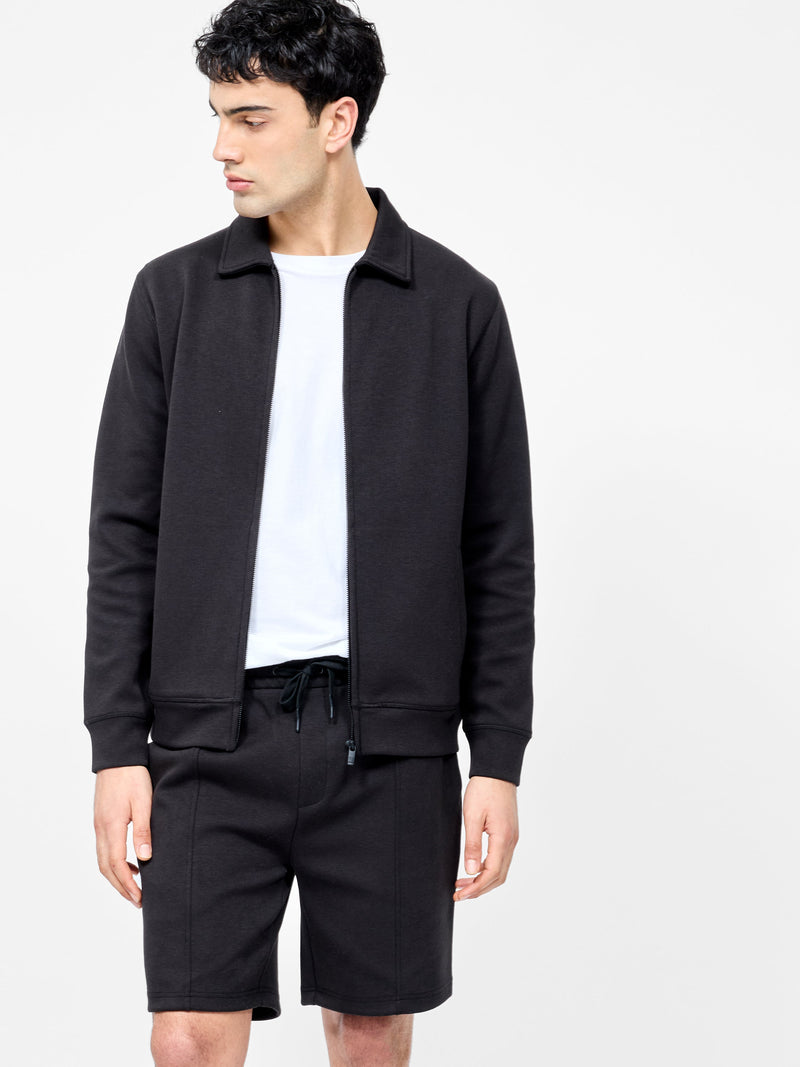 french connection Stretch Sweat Jog Shorts Black