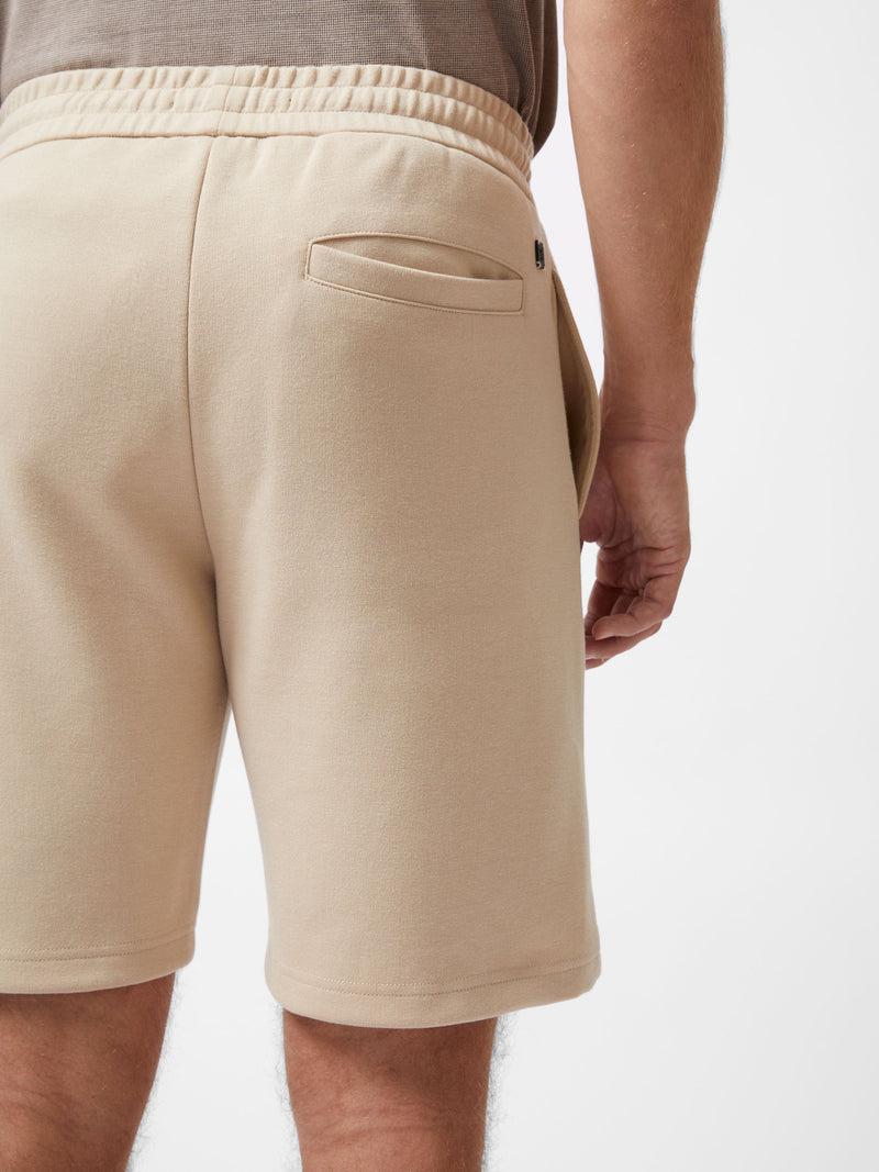 French Connection Stretch Sweat Jog Shorts Sand