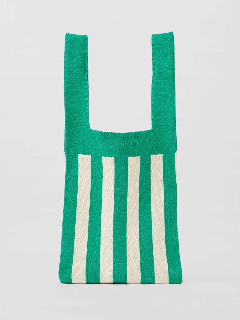 french connection Stripe Knitted Bag Green Stripe