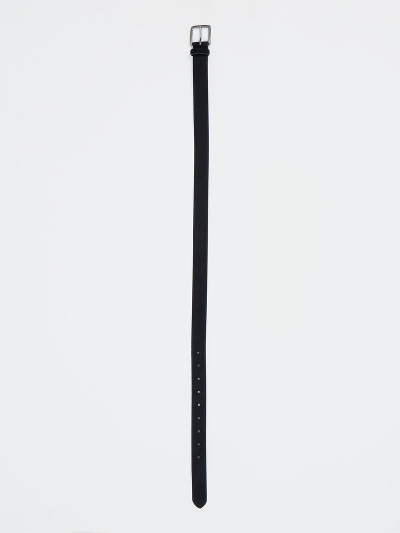 French Connection Suede Belt Black/Gunmetal