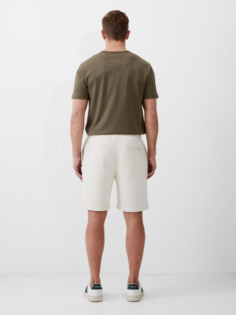 French Connection Sweat Loopback Shorts Ecru