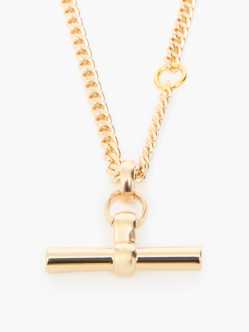 French Connection T-Bar Necklace Gold