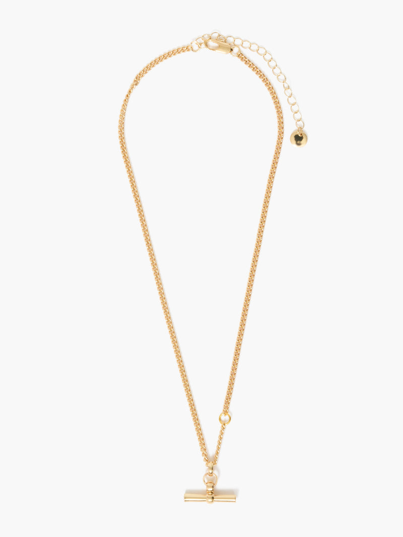 french connection T-Bar Necklace Gold