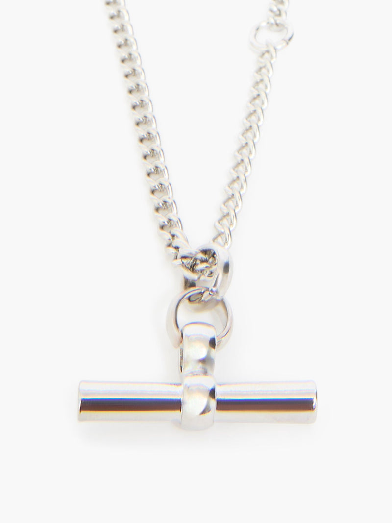 French Connection T-Bar Necklace Silver
