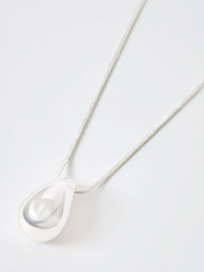 French Connection Teardrop Pendant Necklace Silver