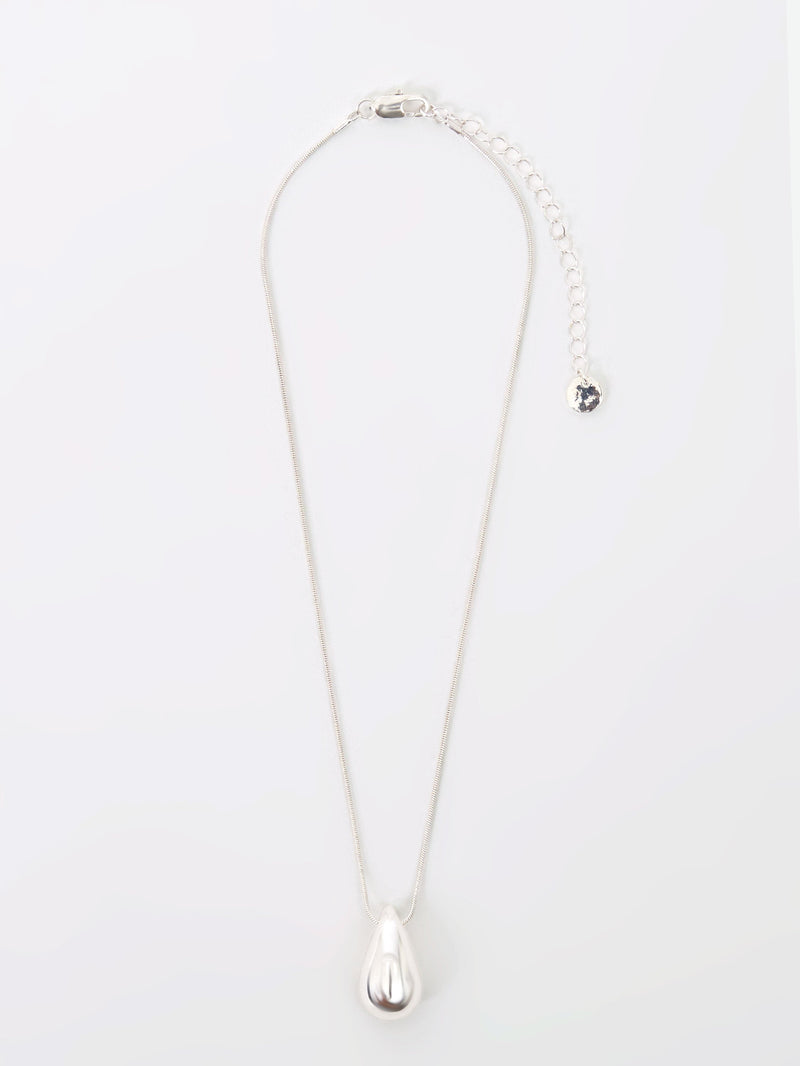 french connection Teardrop Pendant Necklace Silver