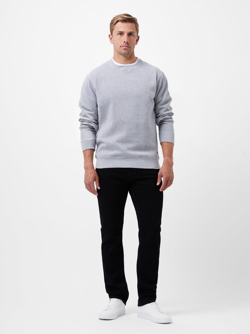 French Connection Textured Crew Sweatshirt Grey